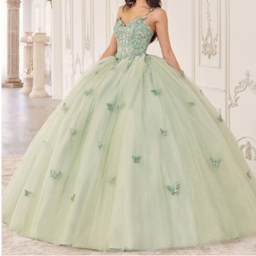 Elegant Dress with Butterfly Accents